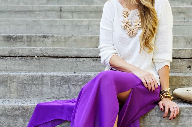 radiant orchid-street style-long skirt-fashion-trends 2014-moda-tendencias 2014-color orquidea-front row blog
